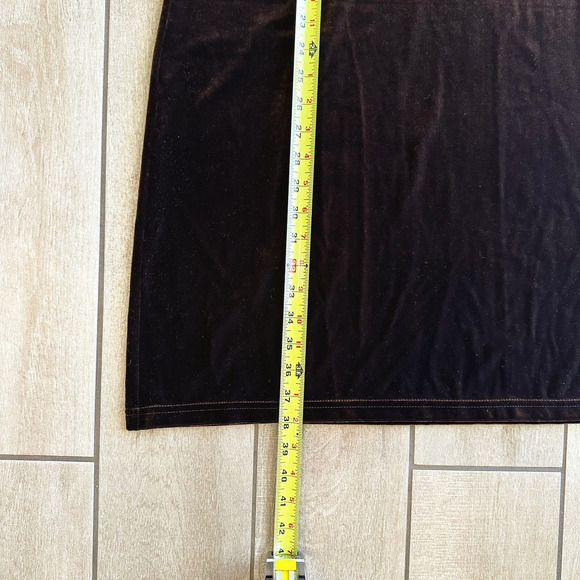 VTG Y2K Express Tricot Velvet Maxi Skirt & Top Set Top Large Whimygoth 90 Grunge - Picture 5 of 10